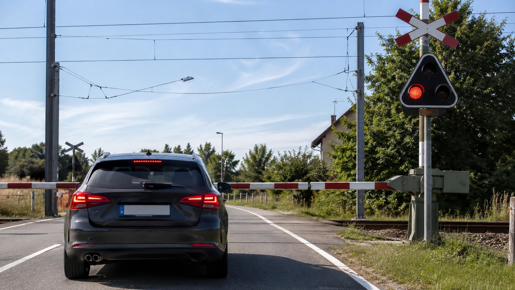 Trecerea la nivel cu calea ferată — reguli complete pentru examenul auto DRPCIV 2026